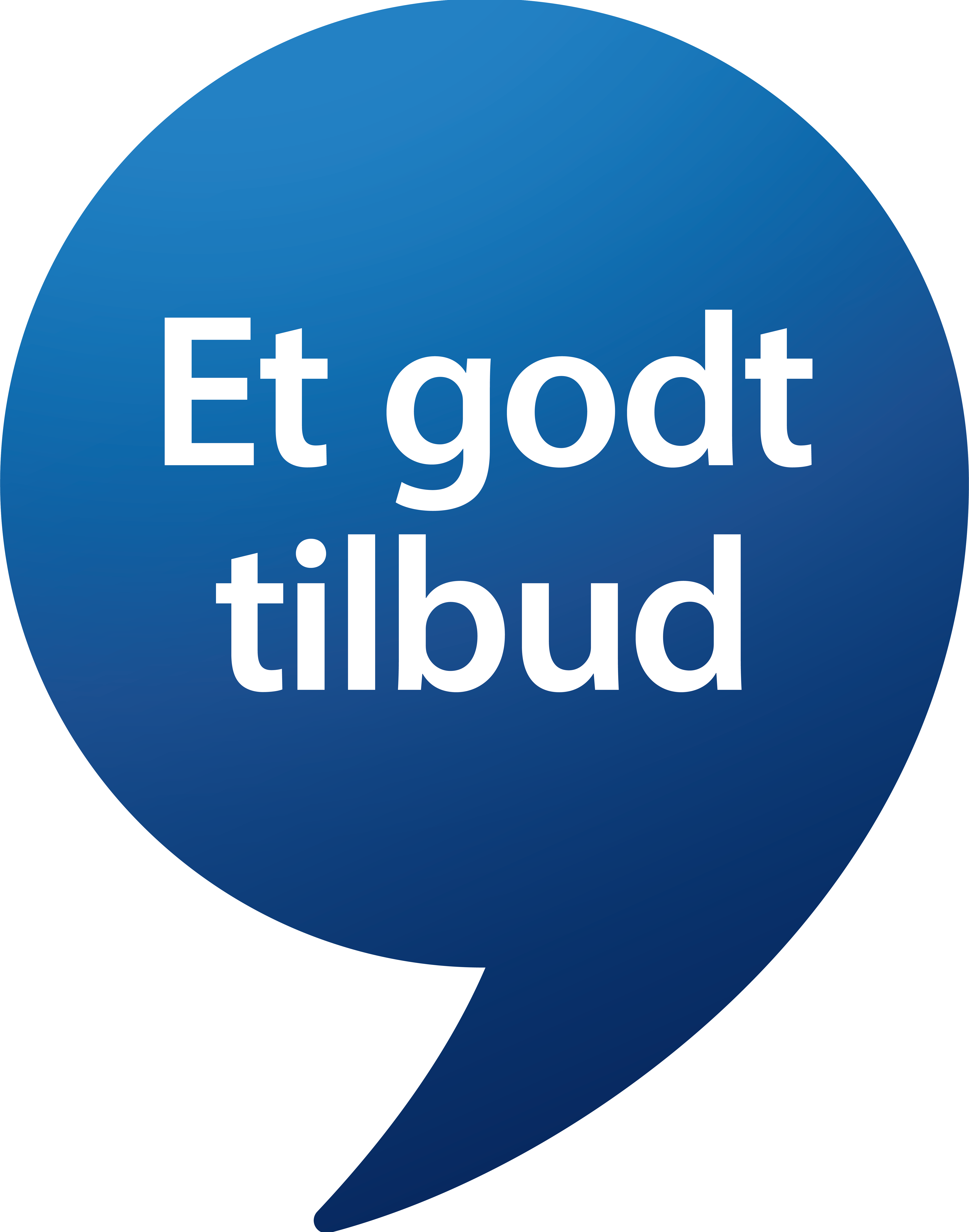Et godt tilbud speech bubble