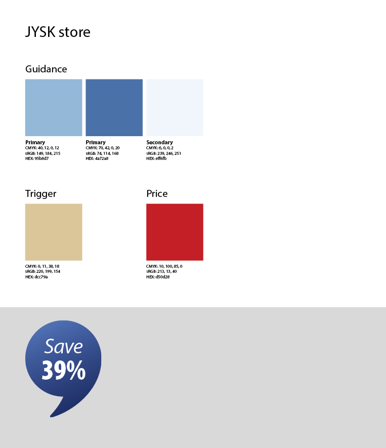 JYSK general colours 2025 2