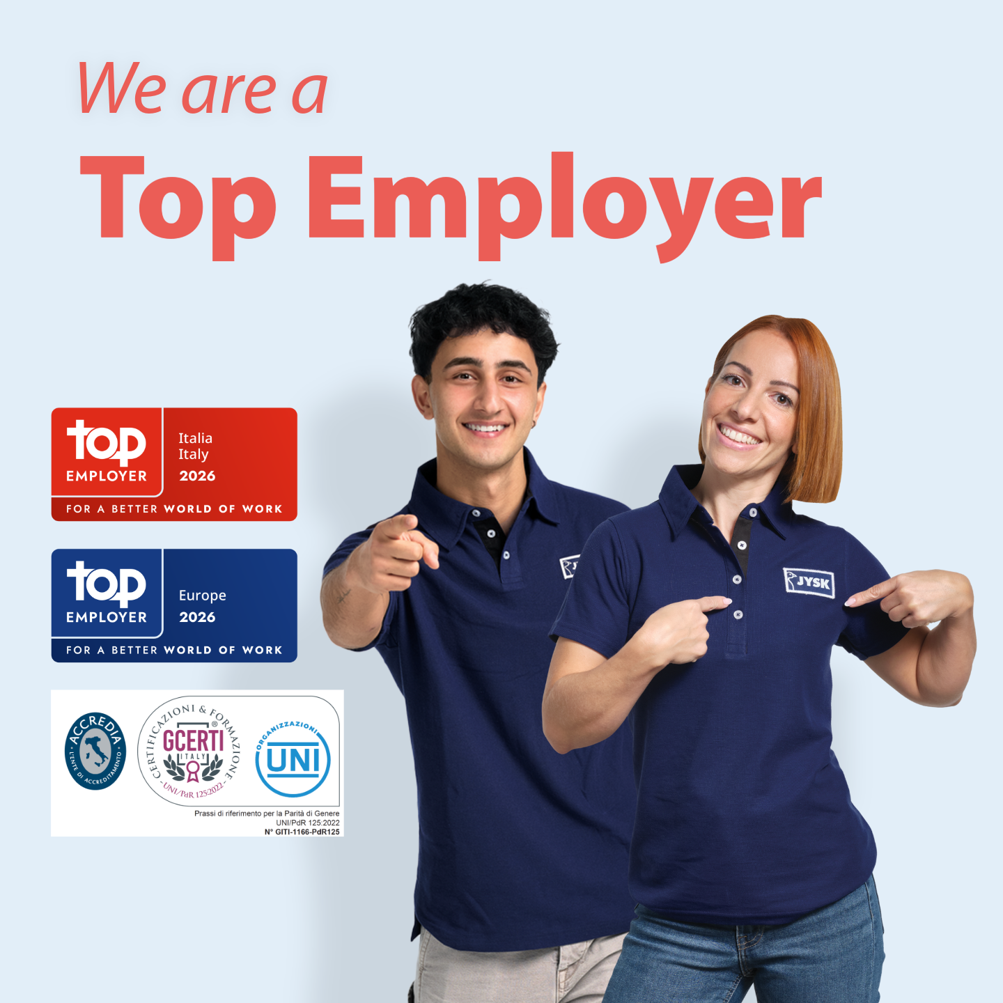 JYSK Italy_Top Employer_LinkedIn_Post