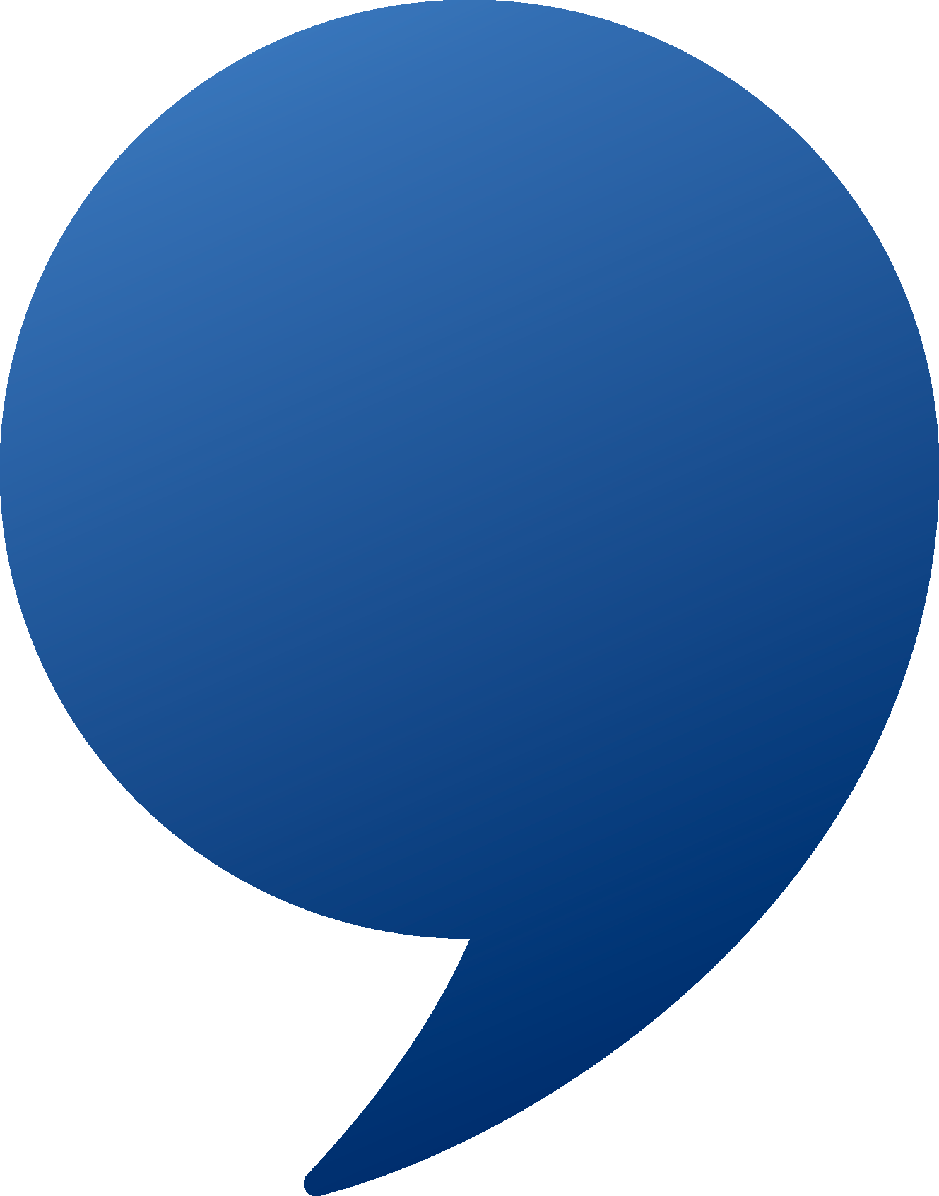 JYSK Empty Speech Bubble in primary blue